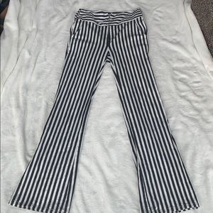 Striped flared pants